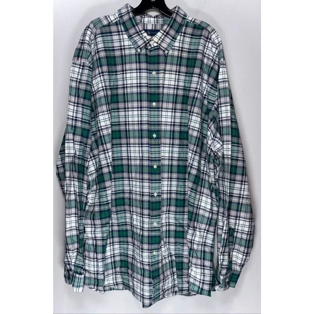 Polo Ralph Lauren Classic-Fit Plaid Oxford Shirt size 3xl